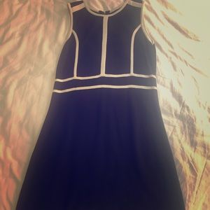 Calvin Klein black & white office dress